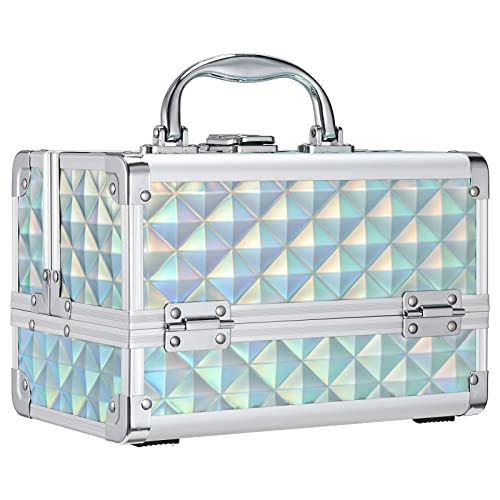 FREENESSA Makeup Train Case Portable Cosmetic Box