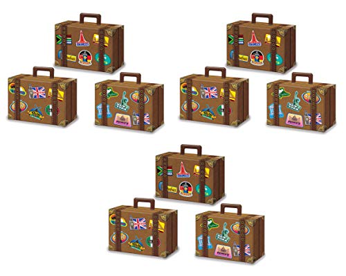 Beistle Luggage Favor Boxes - Travel-inspired Party Decor