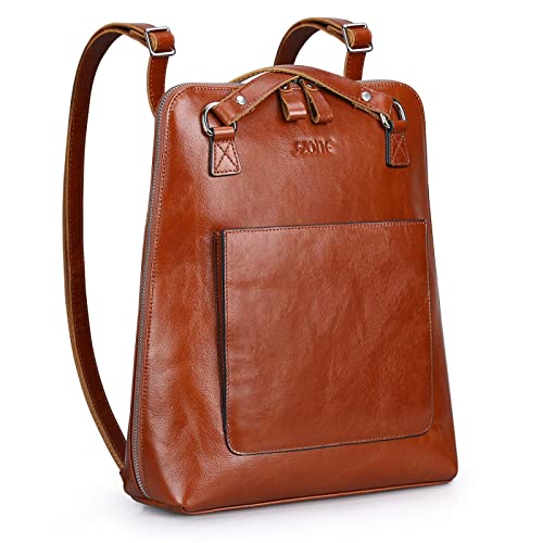 S-ZONE Women Leather Backpack Purse