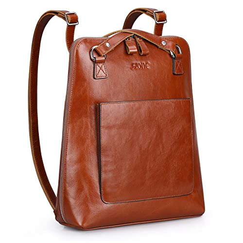 S-ZONE Women Leather Backpack Purse