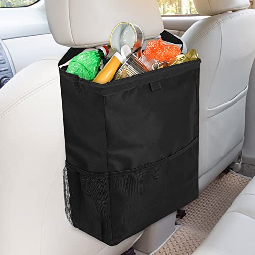Durable Car Trash Bag with Storage Pockets - A Must-Have for Travelers