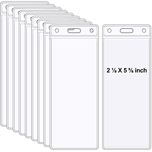10 Pack Vertical Clear Ticket Badge Holders 10 Pack Vertical Clear Ticket Badge Holders