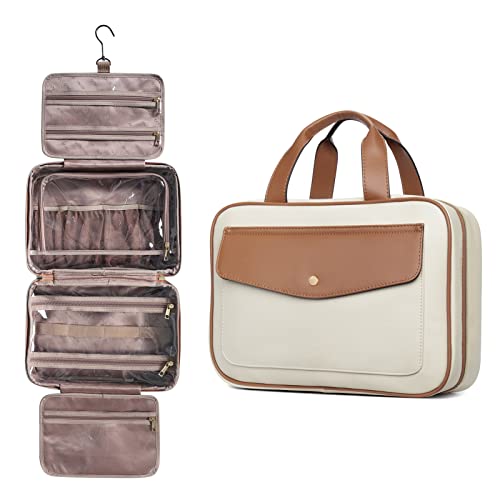 CLUCI Hanging Travel Organizer with Transparent Cosmetic Bag