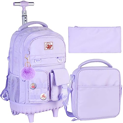 CCJPX Rolling Backpack for Girls Women CCJPX Rolling Backpack for Girls Women