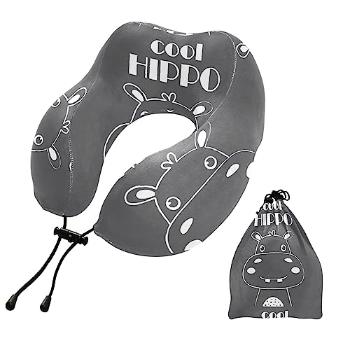 Cute Hippo Travel Pillow