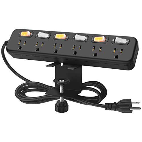 Desk Mount Power Strip with Individual Switches