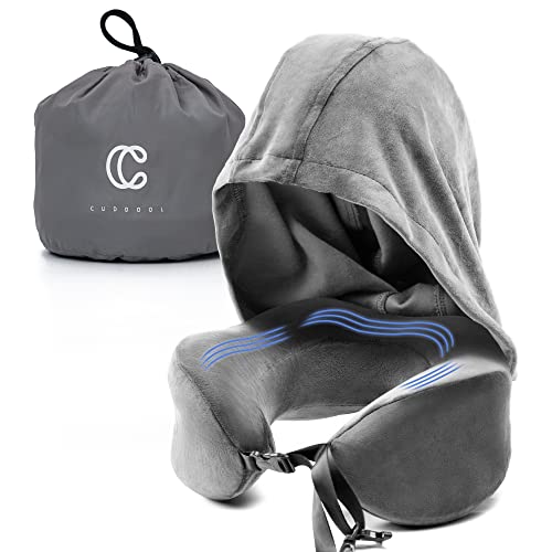 Hoodie Travel Neck Pillow - Memory Foam Neck Pillow