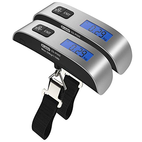 Digital Hanging Luggage Scale with Backlit LCD Display