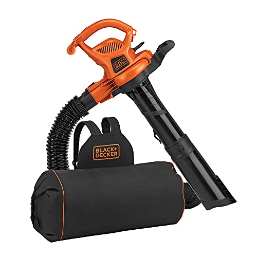 BLACK+DECKER 3-in-1 Electric Leaf Blower, Vacuum, and Mulcher