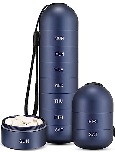 Zannaki Metal Moisture Proof Weekly Pill Organizer