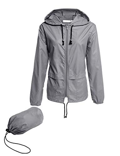 Lightweight Waterproof Travel Rain Jacket for Women