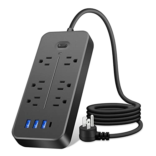 6 Outlet Surge Protector with 4 USB Ports