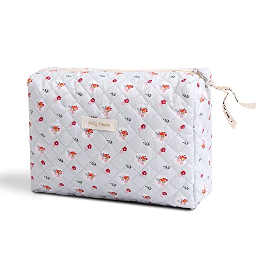 Cute Makeup Bag Large Cosmetic Bag Floral Makeup Pouch