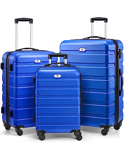 3 Piece Hard Shell Luggage Set with Spinner Wheels