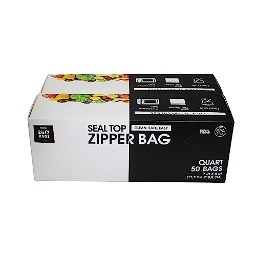 24/7 Bags: Quart Food Storage Bags