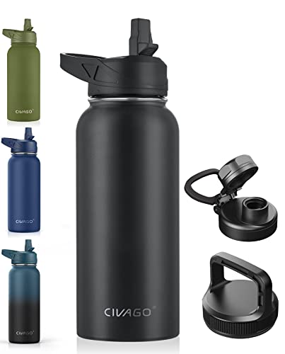 CIVAGO Insulated Water Bottle With Straw