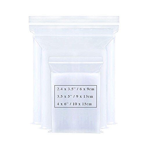 Clear Plastic Jewelry Bags - 300 Pack