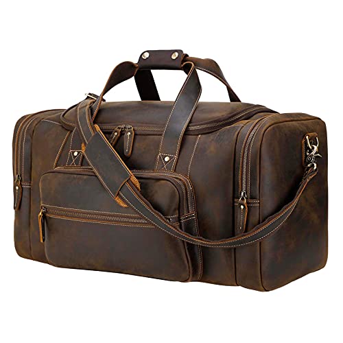 Polare Cowhide Leather Travel Duffel Bag for Men