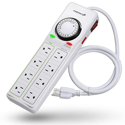 Fosmon Surge Protector Power Strip with Timer