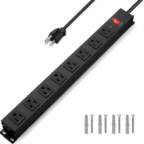 Heavy-Duty 8 Outlet Power Strip with Surge Protector