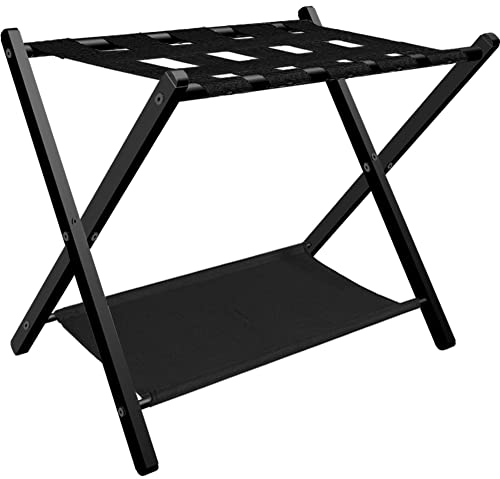 Folding Luggage Rack with Cloth Shelf