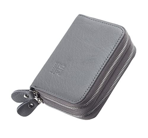 Gostwo Leather Credit Card Holder with Zipper Wallet