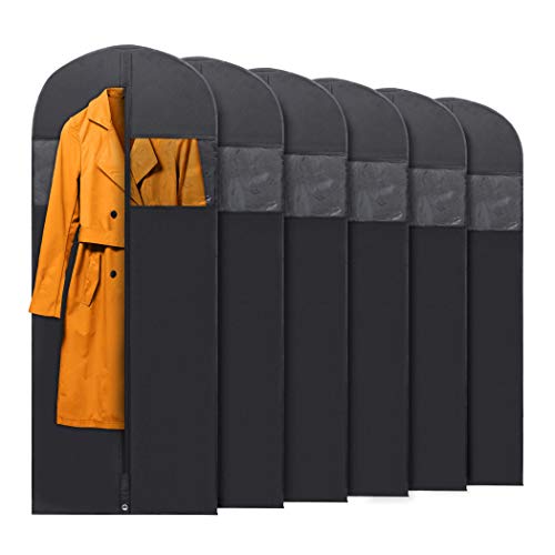 60" Black Garment Bags for Hanging Clothes