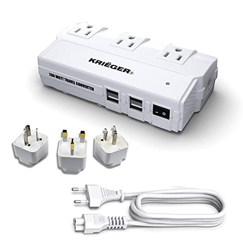Universal Travel Adapter with Voltage Converter and Multiple USB Ports