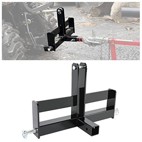 KUAFU 2" Tractor Drawbar with 3 Point Hitch Receiver