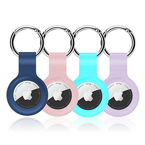 Apple AirTag Keychain & Silicone Airtag Case - 4 Pack