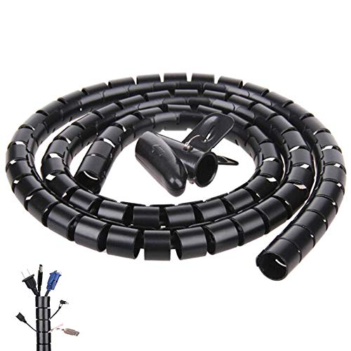 Black Spiral Cable Management Tube