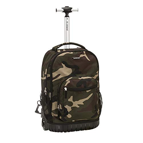 Rockland Rolling Backpack, Camouflage, 19-Inch