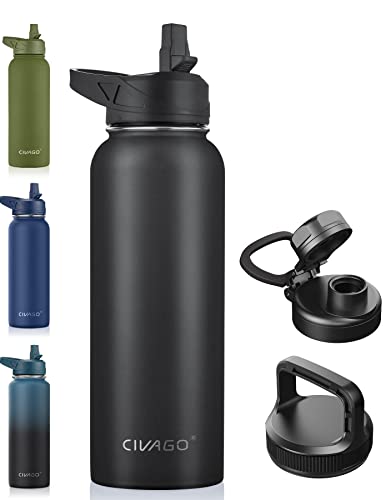 CIVAGO Insulated Water Bottle With Straw