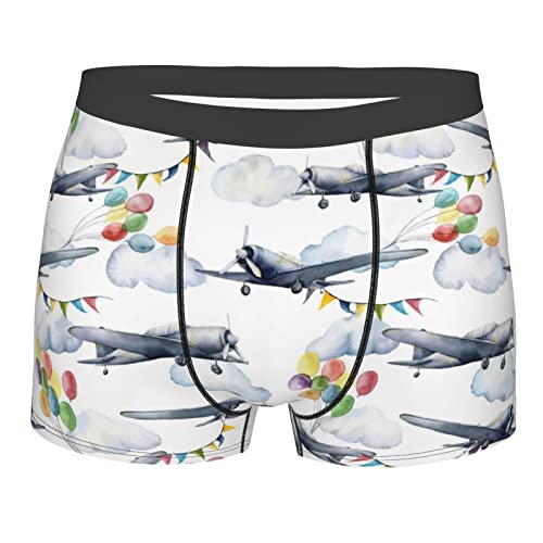 Men's Airplane Balloon Boxer Briefs