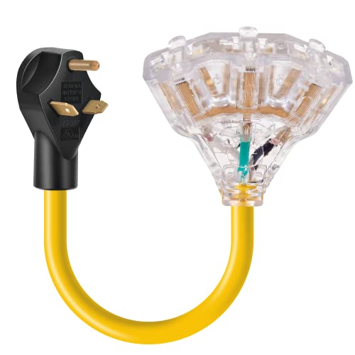 Rophor 30 Amp to 110 Adapter Generator Power Cord