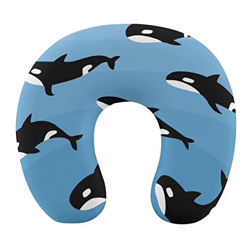 CTOITLKF Cute Killer Whale Travel Pillow