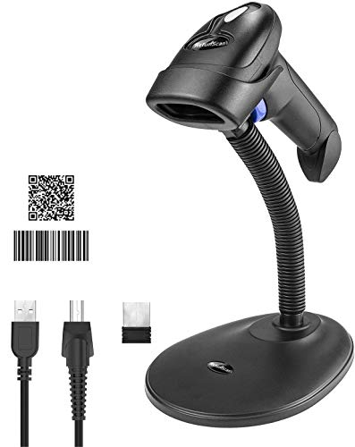 Wireless 1D 2D Barcode Scanner with Stand