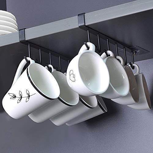 AliCH Mug Hooks Under Cabinet Holder Rack