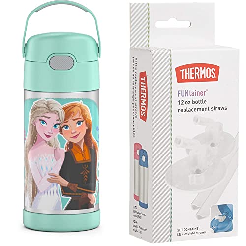 THERMOS FUNTAINER Stainless Steel Vacuum Insulated Kids Straw Bottle