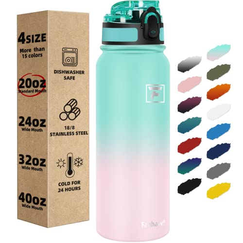 Fanhaw Insulated Water Bottle - 20 Oz Stainless Steel