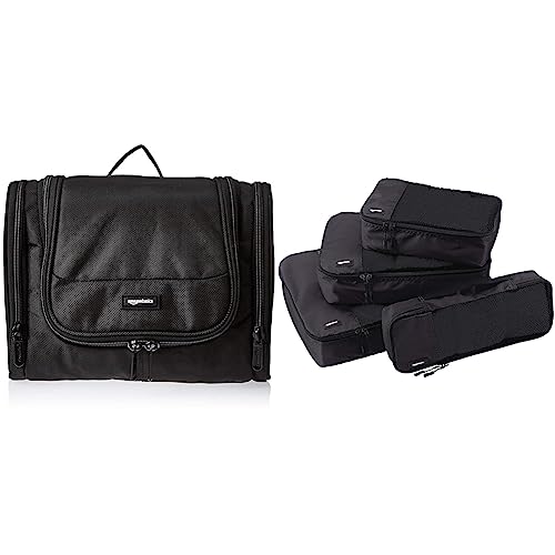 Amazon Basics Travel Toiletry Bag and Packing Cubes Set