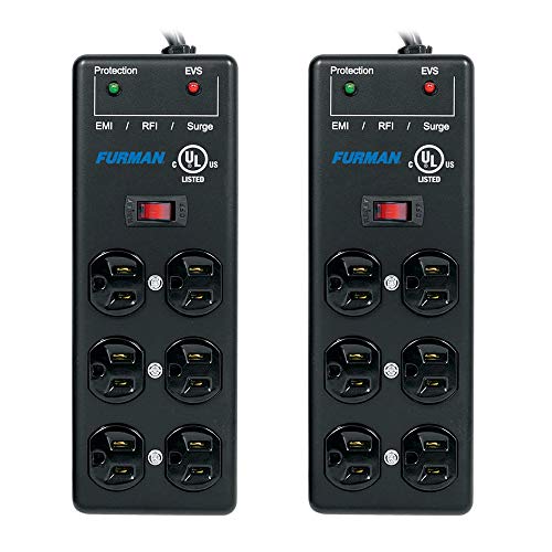 Furman SS-6B-PRO 6-Outlet Surge Protector (2-Pack) Bundle