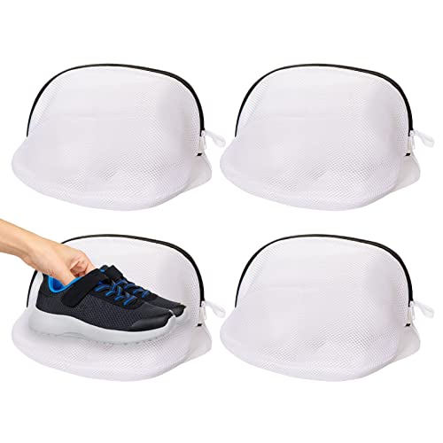 Set of 4 Honeycomb Mesh Laundry Bags for Shoes/Sneakers