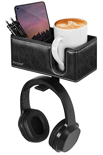 Aurynns Desk Cup Holder Clip on Pen Holder Headphone Hanger