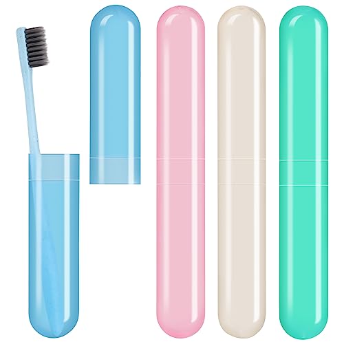 4-Pack Toothbrush Cases - Portable and Durable Toothbrush Holder