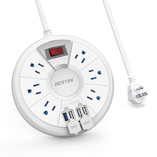 BESTEK Travel Power Strip with USB Ports and Surge Protection