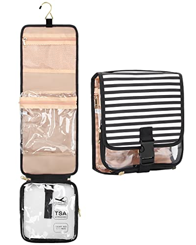Compact Hanging Toiletry Bag with TSA Approved Clear Bag