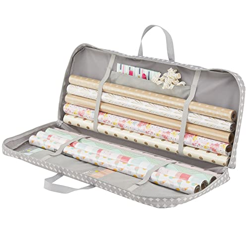 mDesign Soft Fabric Gift Wrap Storage Bag