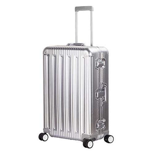 TRAVELKING Aluminum Suitcase with TSA Lock Spinner Wheels