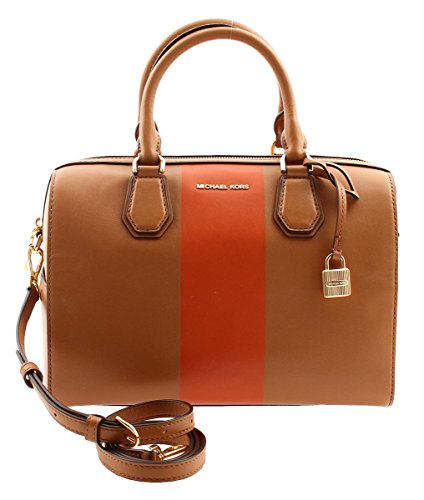 Michael Kors Mercer Medium Duffel Bag in Acorn/Orange